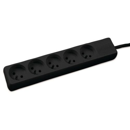 Multiprise 5 prises sans interrupteur noire - 1,5 m - Image principale