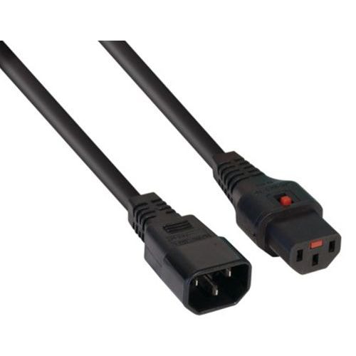 Rallonge d'alimentation C14 / C13 à verrouillage noire 0,5 m - Image principale