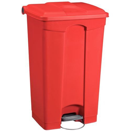 Poubelle plastique agroalimentaire 90 L rouge - Image principale
