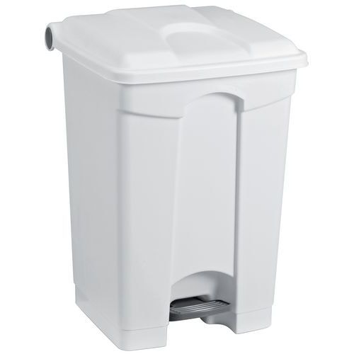 Poubelle plastique agroalimentaire 70 L blanc - Image principale