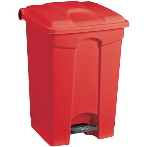 Poubelle plastique agroalimentaire 70 L rouge - Image principale