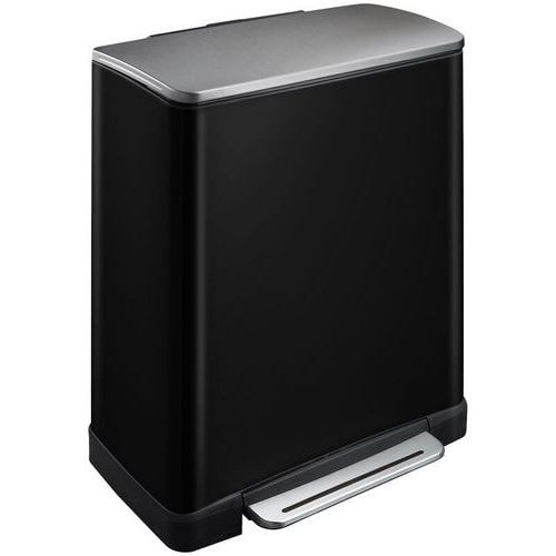 Poubelle à pédale E-Cube rectangulaire - 50 L, Matériau : Acier - Image principale