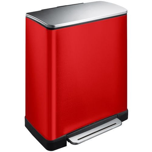 Poubelle à Pédale tri sélectif E-cube 28+18 ltr EKO rouge - Image principale