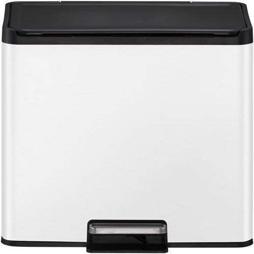 Poubelle à pédale Essential Recycler Step Bin 20+9 L blanc - Image principale