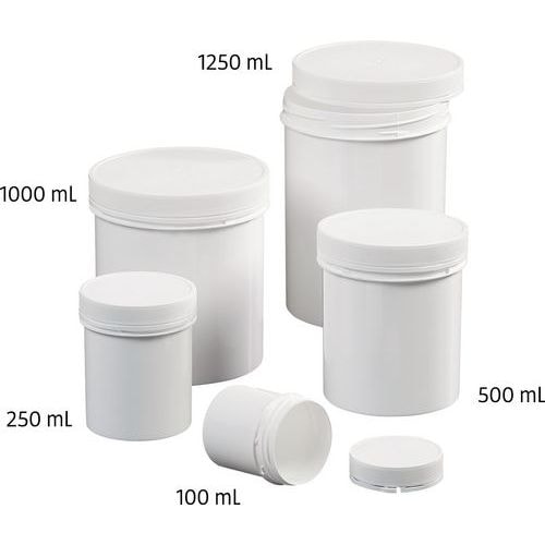 Pot plastique à couvercle vissant et inviolable - Image principale