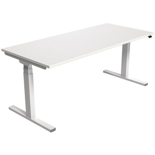 Bureau électrique ergonomique Kelli Blanc 180 cm - Image principale