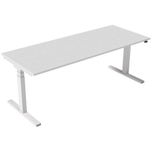Bureau électrique ergonomique Kelli Blanc 200 cm - Image principale