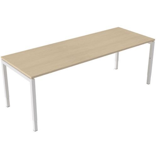 Bureau droit Kelli ergonomique à manivelle Chêne 220 cm - Image principale