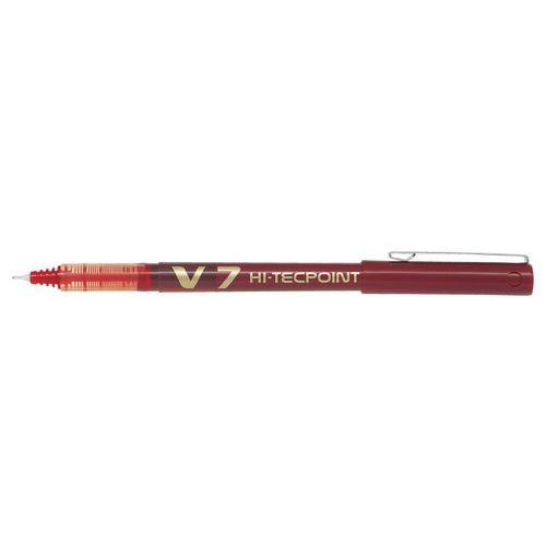 Stylo Roller Hi-Tecpoint V7 Pilot pointe aiguille 0.7 mm - rouge - Image principale