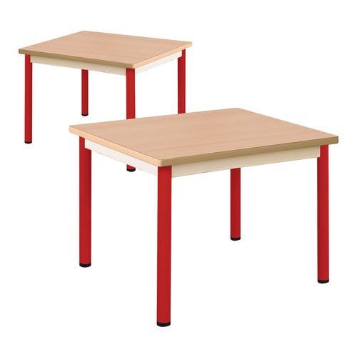 Table fixe Chloé plateau hêtre 4 pieds rectangulaire - Mobidecor - Image principale