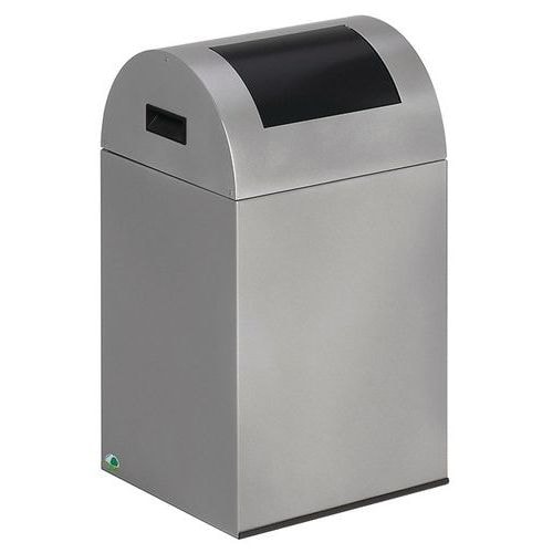 Poubelle tri anti-feu - 43 L - Argent trappe anthracite - Image principale