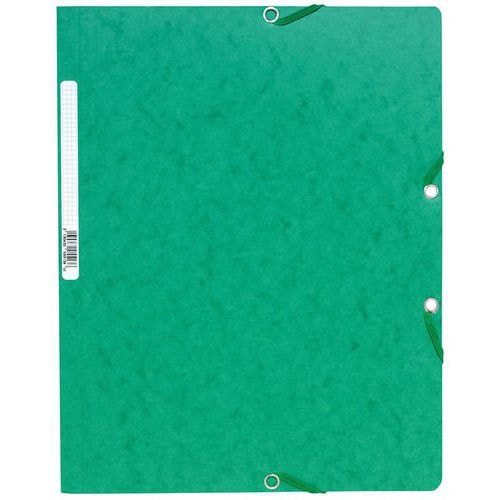 Chemise à élastique sans rabat carte lustrée 400gm² A4 vert (lot de 25) - Image principale