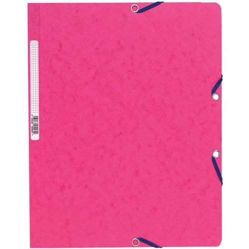 Chemise élastique sans rabat carte lustrée 400gm² A4 fuchsia (lot de 25) - Image principale