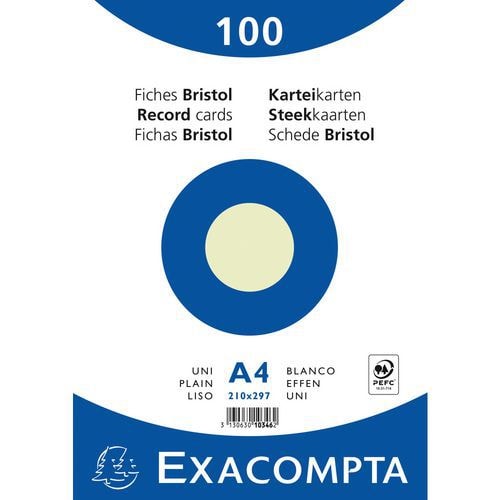 Paquet 100 fiches vert oeilm bristol uni 210x297mm (lot de 10) - Image principale