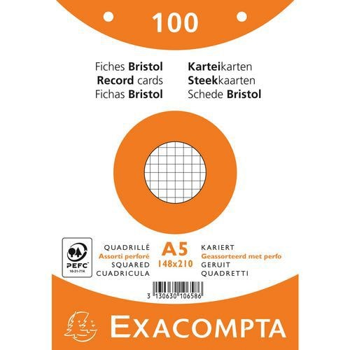 Set de 10 paquets 100 fiches film perforé 148x210mm assortis - Image principale