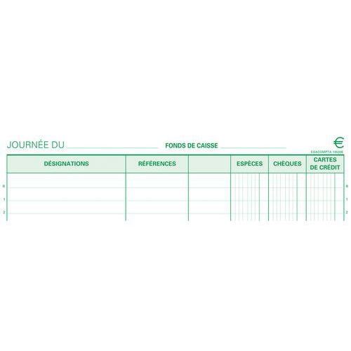 Lot de 5 Manifold encaissements 29,7x21cm 50 feuillets autocopiants - Image principale
