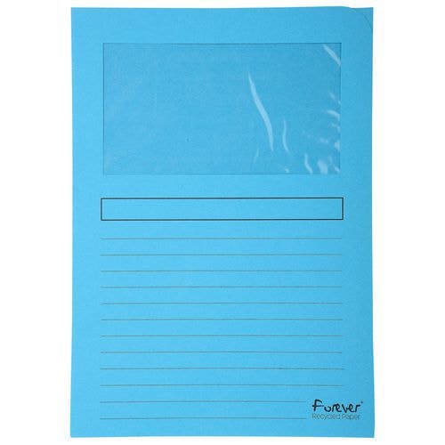 Lot de 16 Paquet 25 chemises fenêtre forever 120g/m² 22x31cm Bleuclair - Image principale