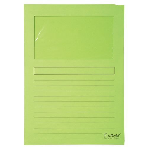 Lot de 16 Paquet 25 chemises à fenêtre forever 120g/m² 22x31cm Tilleul - Image principale