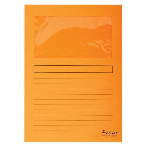 Lot de 16 Paquet 25 chemises à fenêtre forever 120g/m² 22x31cm Orange - Image principale