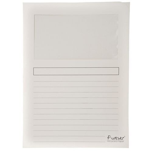 Lot de 16 Paquet 25 chemises à fenêtre forever 120g/m² - 22x31cm Blanc - Image principale