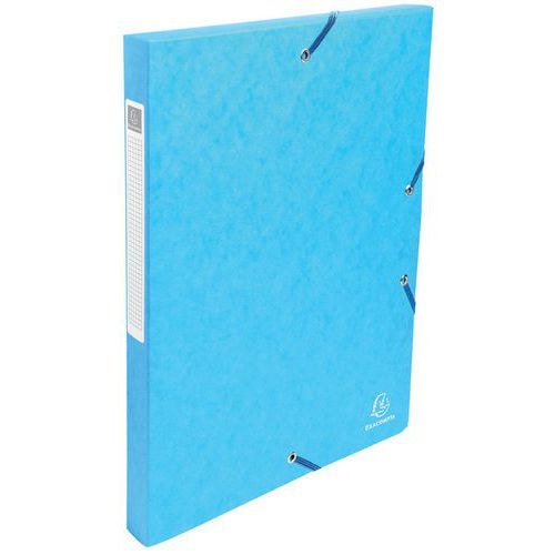 Lot de 8 boîtes classement exabox dos 25mm carte lustrée  A4 Turquoise - Image principale