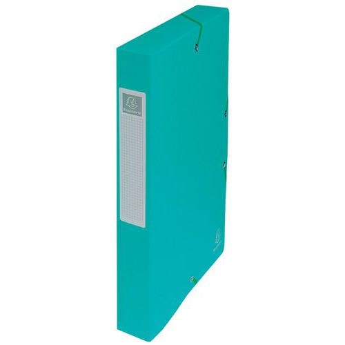 Lot de 8 boîtes de classement exabox dos 40mm carte lustrée - A4 Vert - Image principale