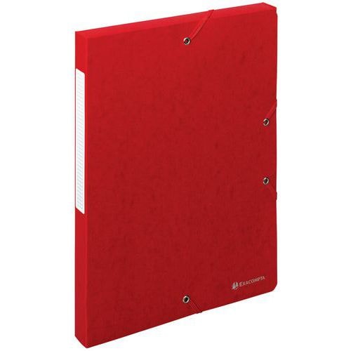 Lot de 10 boîtes exabox dos 25mm carte lustrée scotten A4 Rouge - Image principale