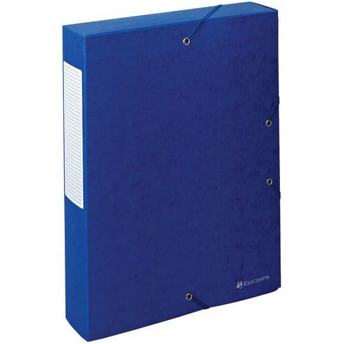 Lot de 10 boîtes exabox dos 60mm carte lustrée scotten A4 Bleu - Image principale