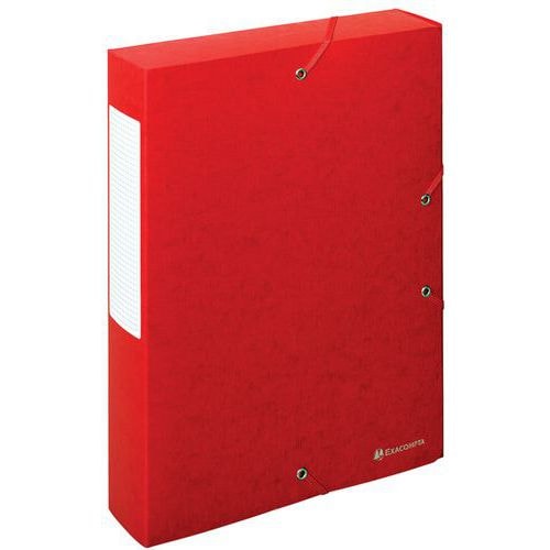 Lot de 10 boîtes exabox dos 60mm carte lustrée scotten A4 Rouge - Image principale