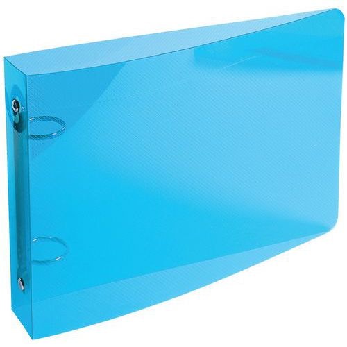 Lot de 10 classeurs pour fiches bristol 125x200 2 anneaux 25mm pp Bleu - Image principale