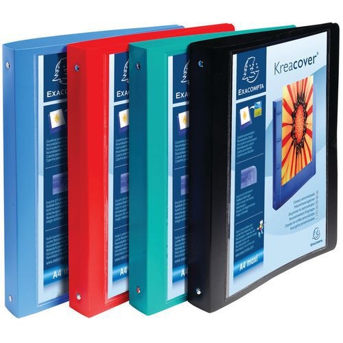 Classeur 4 anneaux 30mm PP opaque 7/10e krea cover A4 maxi - Image principale