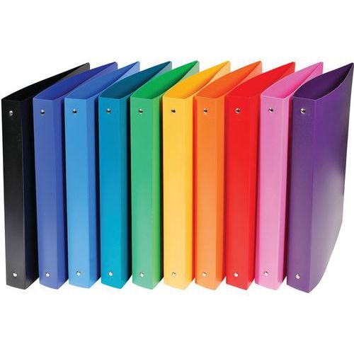 Classeur 4 anneaux 30 mm PP opaque coloris assorties A4 maxi - Image principale