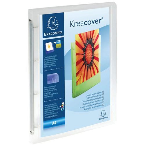 Lot de 12 classeurs 4 anneaux 15mm PP 5/10e kreacover® A4 Incolore - Image principale