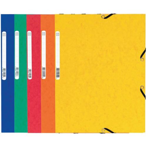 Chemise à élastique 3 rabats carte lustrée 355gm² A4 - Image principale