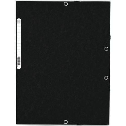 Lot de 50 Chemise à élastique 3 rabats carte lustrée 355gm² A4 Noir - Image principale