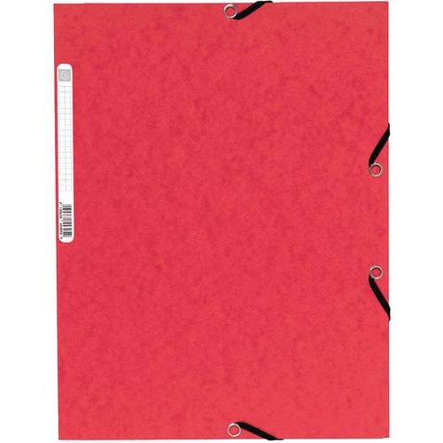 Lot de 50 Chemise à élastique 3 rabats carte lustrée 355gm² A4 Rouge - Image principale