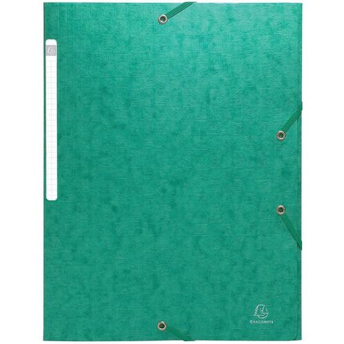 Lot de 50 chemisess à élastiques carte lustrée 3 rabats monobloc Vert - Image principale