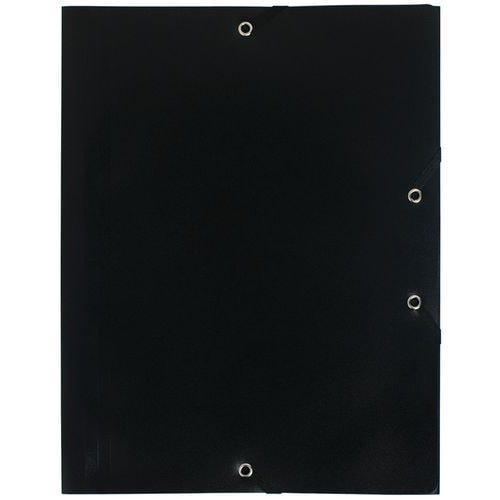 Lot de 30 chemises à élastique 3 rabats PP 4/10e opaque eco A4 Noir - Image principale