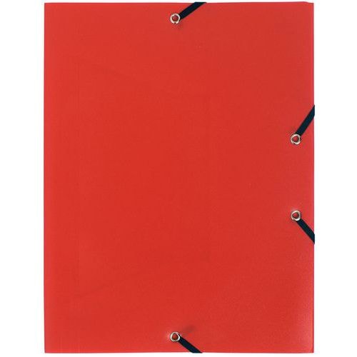 Lot de 30 chemises à élastique 3 rabats PP 4/10e opaque eco A4 Rouge - Image principale