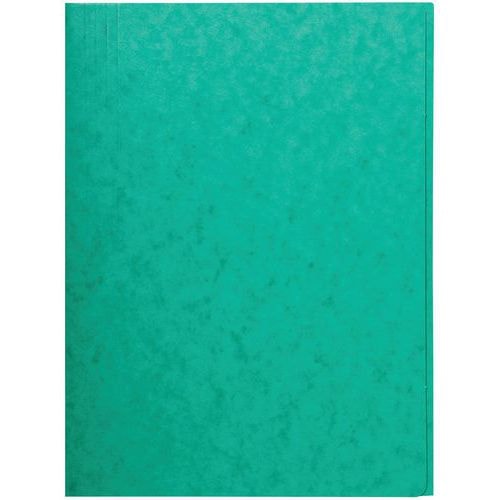 Lot de 25 chemises simple sans élastique avec 3 rabats 400gm² A4 Vert - Image principale