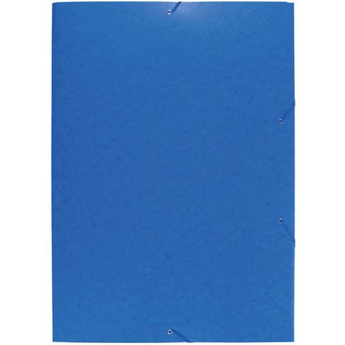Lot de 10 Chemise à élastique 3 rabats carte lustrée 600gm² - a2 Bleu - Image principale