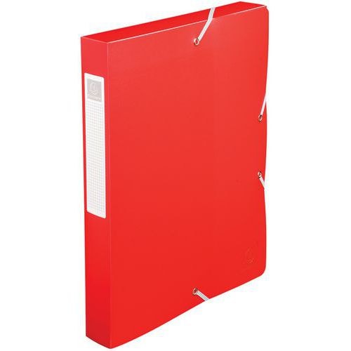 Lot de 8 boîtes de classement exabox dos 40mm PP 7/10e opaque A4 Rouge - Image principale