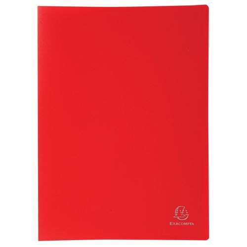Lot de 8 Protège-documents en PP souple opaque 200 vues A4 Rouge - Image principale