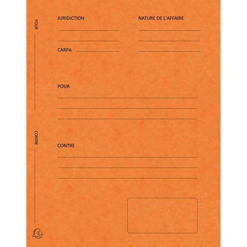 Lot de 5 paquets 25 dossiers plaidoirie "pour/contre" 25x32cm Orange - Image principale