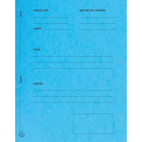 Lot de 5 paquets 25 dossier plaidoirie "pour/contre" 25x32cm Turquoise - Image principale