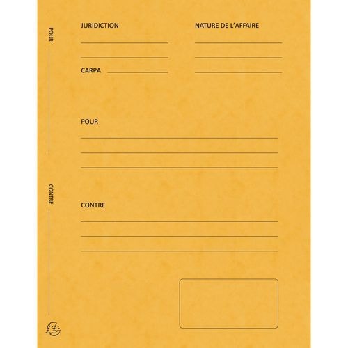 Lot de 5 paquets 25 dossiers plaidoirie "pour/contre" 25x32cm Jaune - Image principale