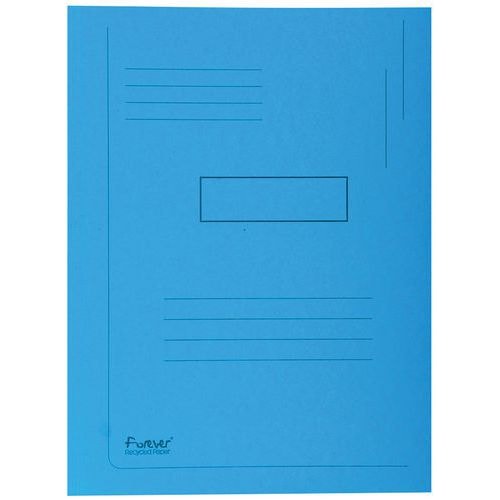 Lot de 50 chemises imprimée à 2 rabats forever 280g/m² 24x32cm Bleu vif - Image principale
