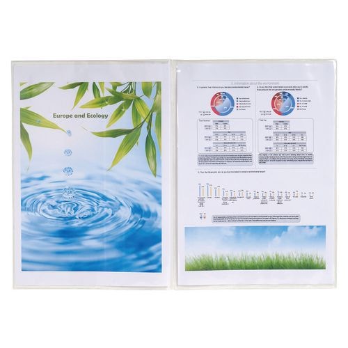 Lot de 5 Sachet de 10 étuis de protection doubles PP A4 Cristal - Image principale