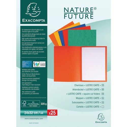 Lot de 4 Paquet de 25 chemises lustro-carte 225gm² - 24x32cm - Image principale