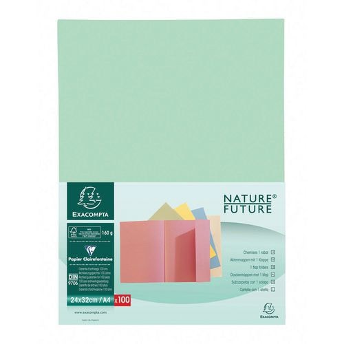 Lot de 5 paquets 100 chemises 1 rabat super 180 - 24x32cm Vert - Image principale